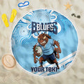 NSW Blues Rugby Custom Beach Blanket Go Cockroaches Aboriginal Art
