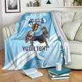 NSW Blues Rugby Custom Blanket Go Cockroaches Aboriginal Art