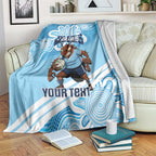 NSW Blues Rugby Custom Blanket Go Cockroaches Aboriginal Art