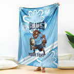 NSW Blues Rugby Custom Blanket Go Cockroaches Aboriginal Art