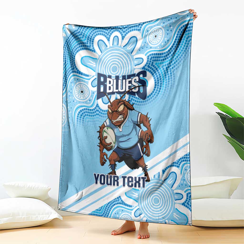 NSW Blues Rugby Custom Blanket Go Cockroaches Aboriginal Art