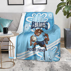 NSW Blues Rugby Custom Blanket Go Cockroaches Aboriginal Art
