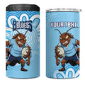NSW Blues Rugby Custom 4 in 1 Can Cooler Tumbler Go Cockroaches Aboriginal Art