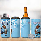NSW Blues Rugby Custom 4 in 1 Can Cooler Tumbler Go Cockroaches Aboriginal Art