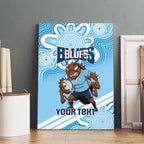 NSW Blues Rugby Custom Canvas Wall Art Go Cockroaches Aboriginal Art
