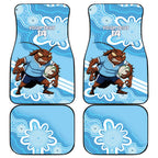 NSW Blues Rugby Custom Car Mats Go Cockroaches Aboriginal Art