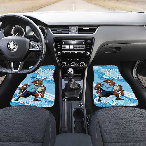 NSW Blues Rugby Custom Car Mats Go Cockroaches Aboriginal Art