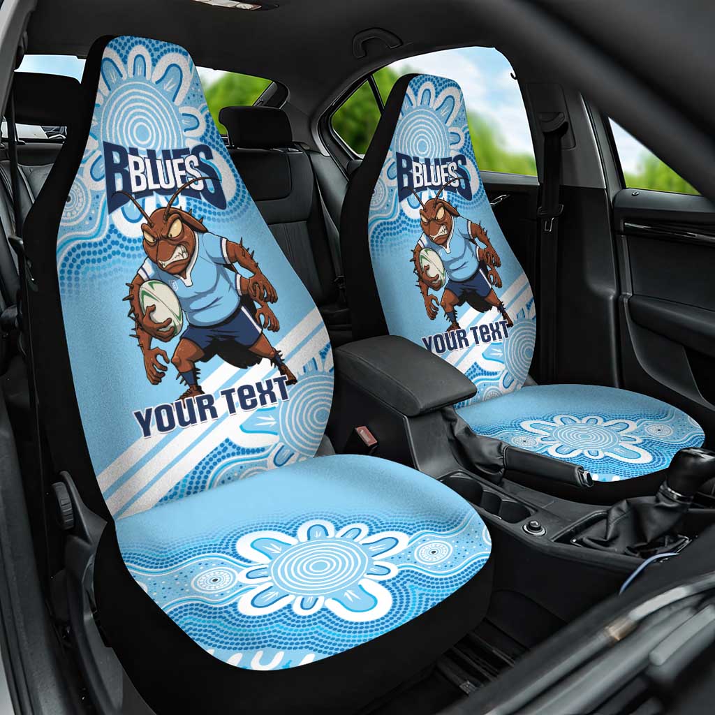 NSW Blues Rugby Custom Car Seat Cover Go Cockroaches Aboriginal Art