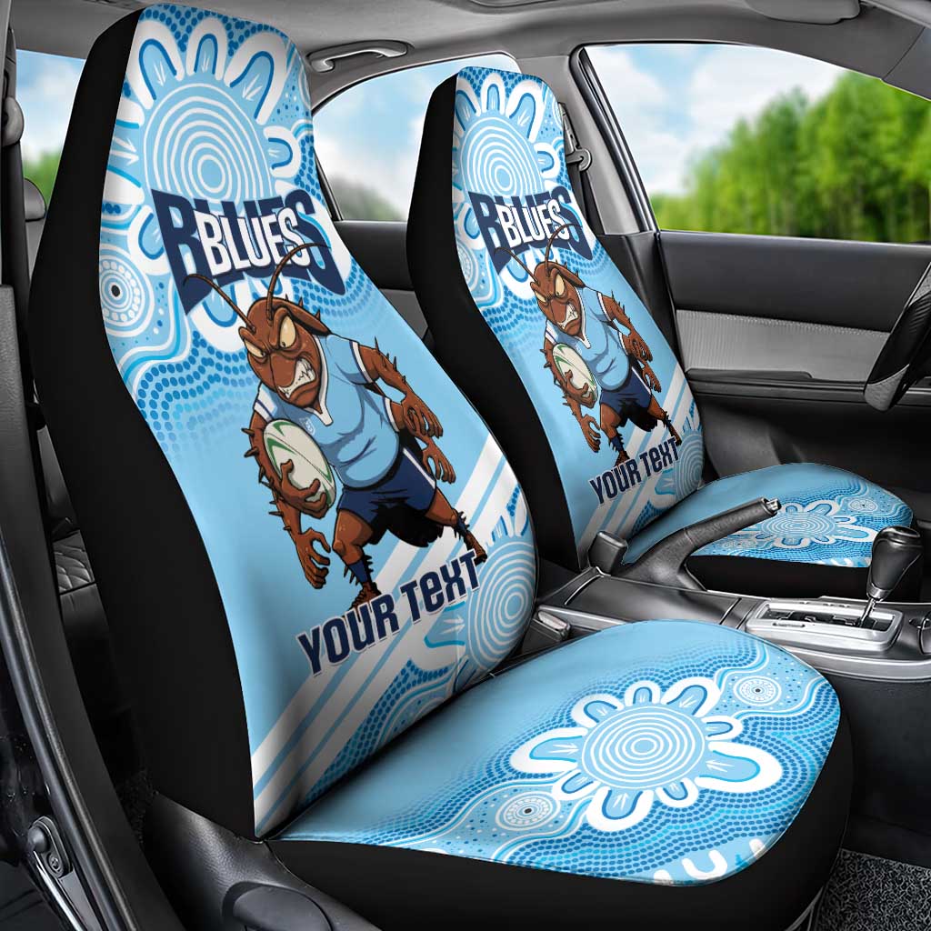 NSW Blues Rugby Custom Car Seat Cover Go Cockroaches Aboriginal Art
