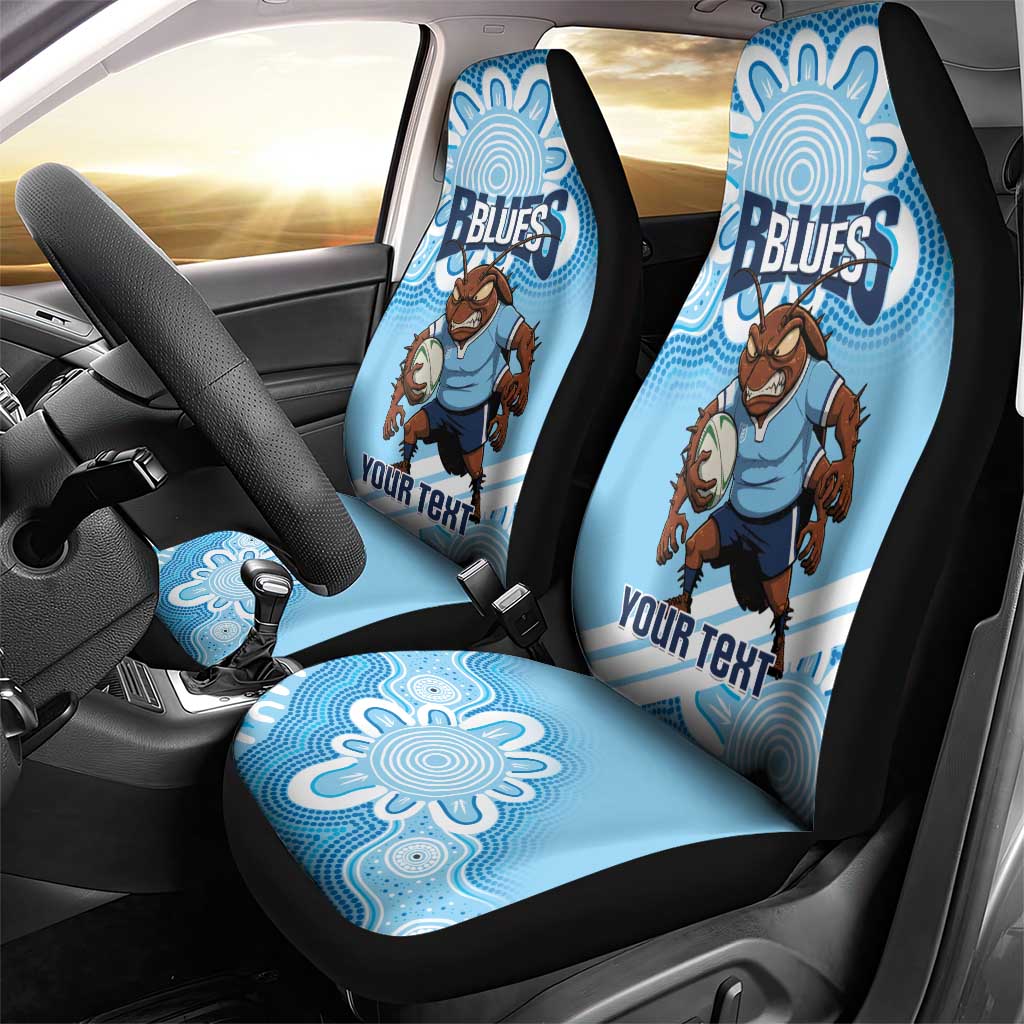 NSW Blues Rugby Custom Car Seat Cover Go Cockroaches Aboriginal Art