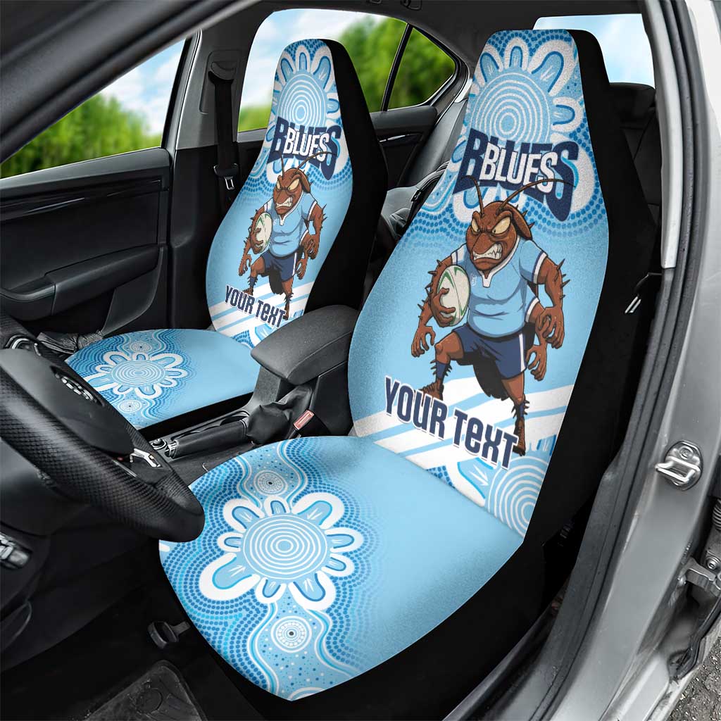 NSW Blues Rugby Custom Car Seat Cover Go Cockroaches Aboriginal Art