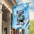 NSW Blues Rugby Custom Garden Flag Go Cockroaches Aboriginal Art