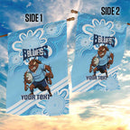 NSW Blues Rugby Custom Garden Flag Go Cockroaches Aboriginal Art