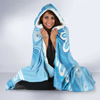 NSW Blues Rugby Custom Hooded Blanket Go Cockroaches Aboriginal Art