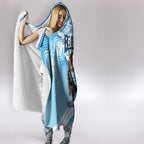 NSW Blues Rugby Custom Hooded Blanket Go Cockroaches Aboriginal Art
