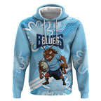 NSW Blues Rugby Custom Hoodie Go Cockroaches Aboriginal Art
