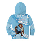 NSW Blues Rugby Custom Kid Hoodie Go Cockroaches Aboriginal Art