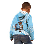 NSW Blues Rugby Custom Kid Hoodie Go Cockroaches Aboriginal Art