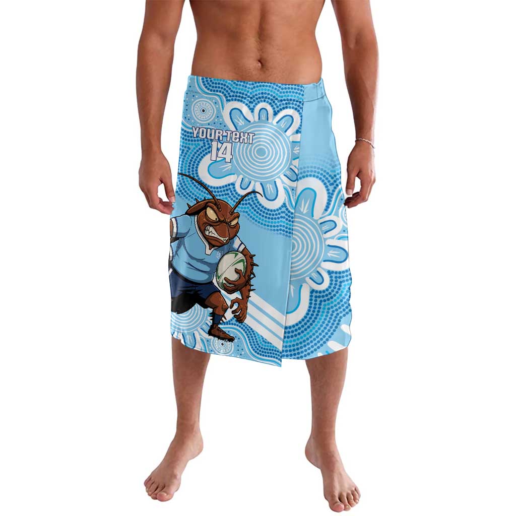 NSW Blues Rugby Custom Lavalava Go Cockroaches Aboriginal Art