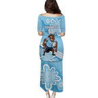 NSW Blues Rugby Custom Puletasi Go Cockroaches Aboriginal Art