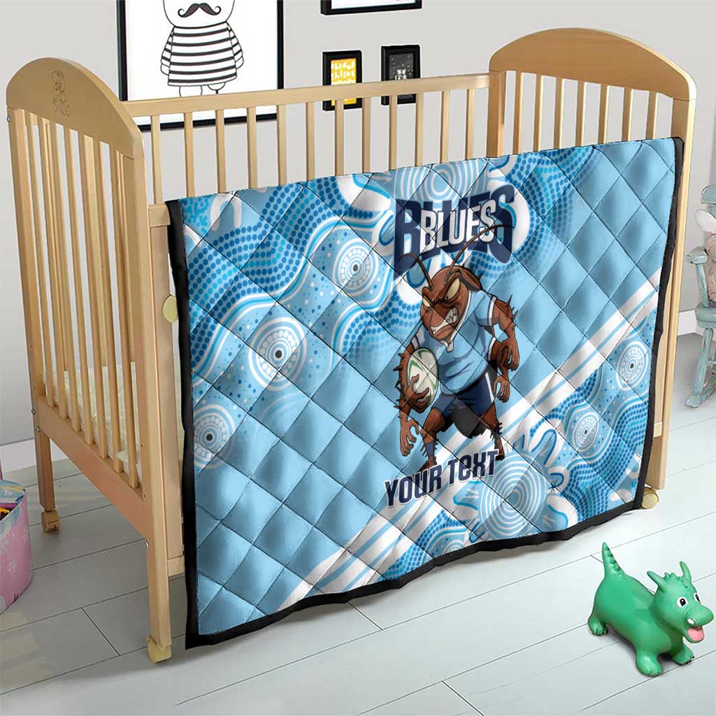 NSW Blues Rugby Custom Quilt Go Cockroaches Aboriginal Art