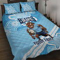 NSW Blues Rugby Custom Quilt Bed Set Go Cockroaches Aboriginal Art