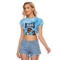 NSW Blues Rugby Custom Raglan Cropped T Shirt Go Cockroaches Aboriginal Art