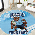 NSW Blues Rugby Custom Round Carpet Go Cockroaches Aboriginal Art