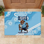 NSW Blues Rugby Custom Rubber Doormat Go Cockroaches Aboriginal Art