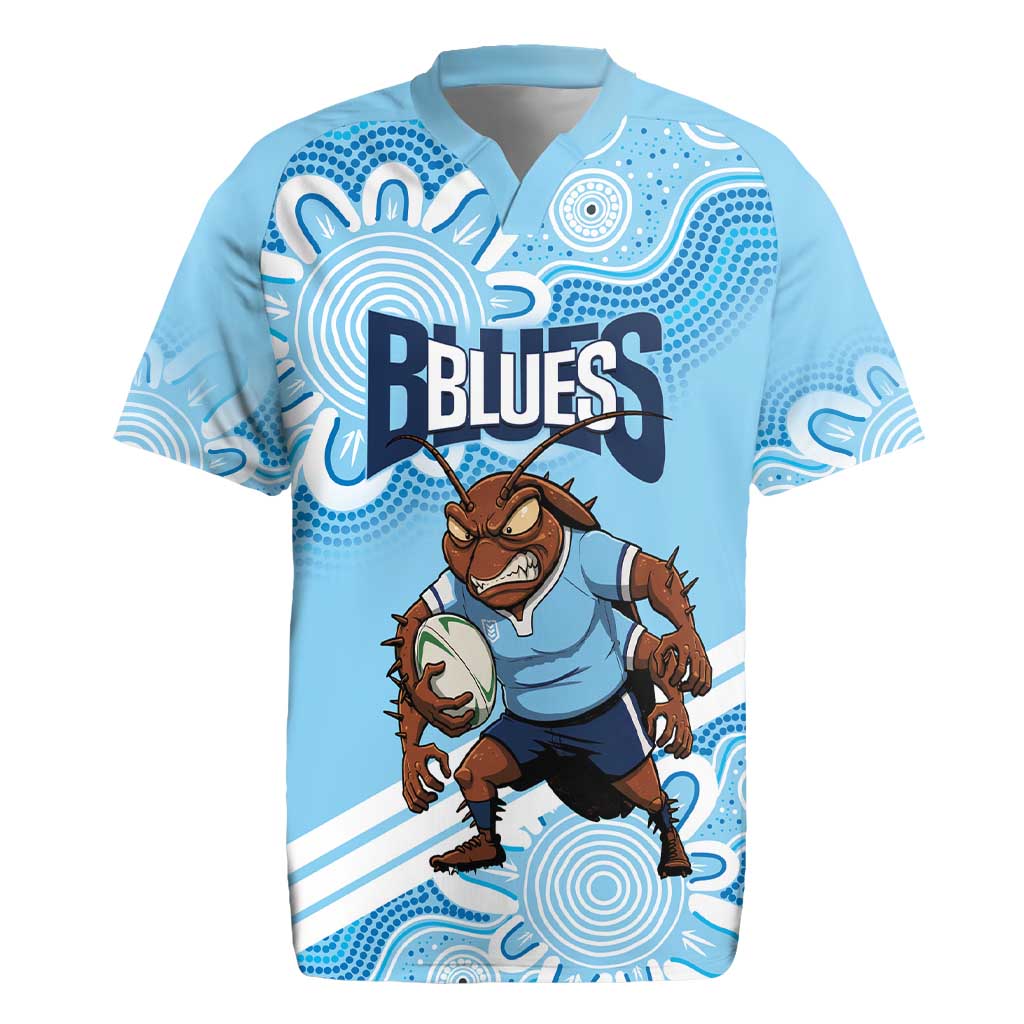 NSW Blues Rugby Custom Rugby Jersey Go Cockroaches Aboriginal Art