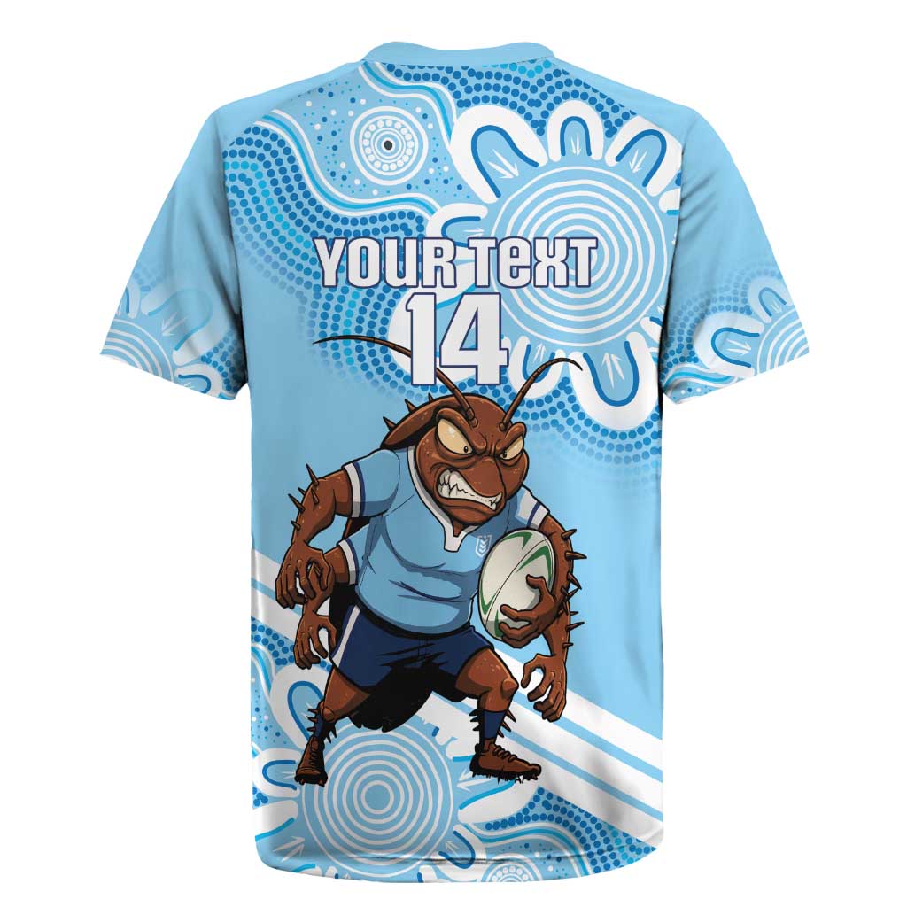 NSW Blues Rugby Custom Rugby Jersey Go Cockroaches Aboriginal Art