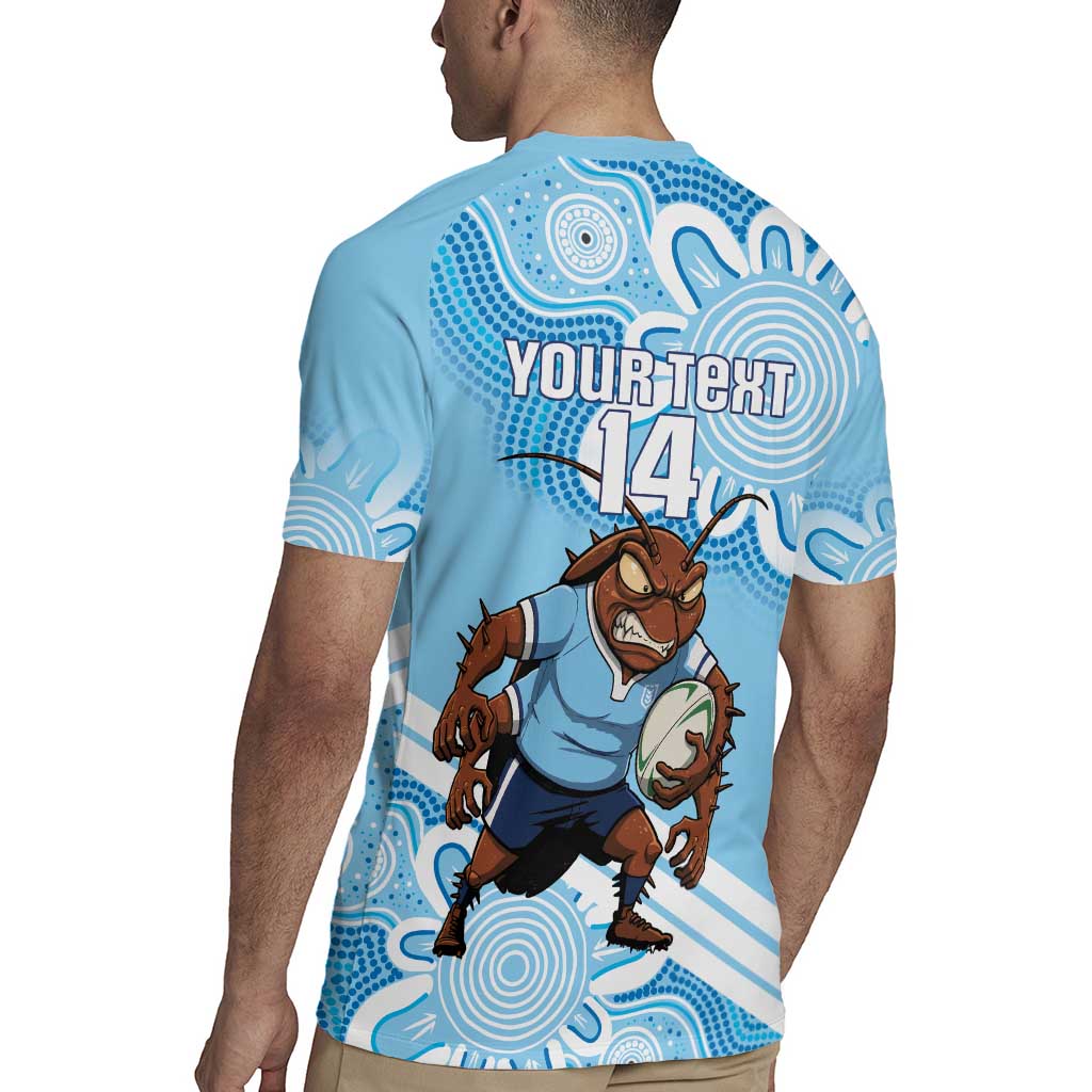 NSW Blues Rugby Custom Rugby Jersey Go Cockroaches Aboriginal Art
