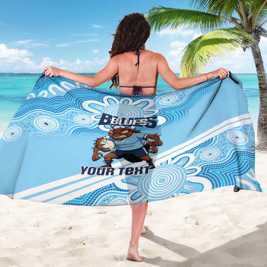 NSW Blues Rugby Custom Sarong Go Cockroaches Aboriginal Art