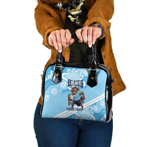 NSW Blues Rugby Custom Shoulder Handbag Go Cockroaches Aboriginal Art