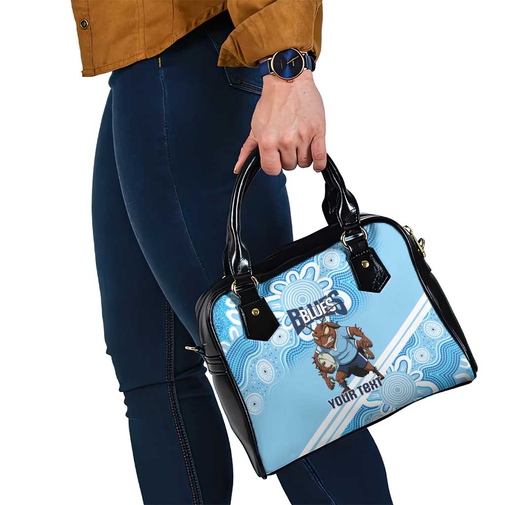 NSW Blues Rugby Custom Shoulder Handbag Go Cockroaches Aboriginal Art