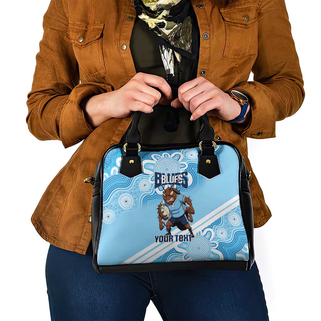 NSW Blues Rugby Custom Shoulder Handbag Go Cockroaches Aboriginal Art