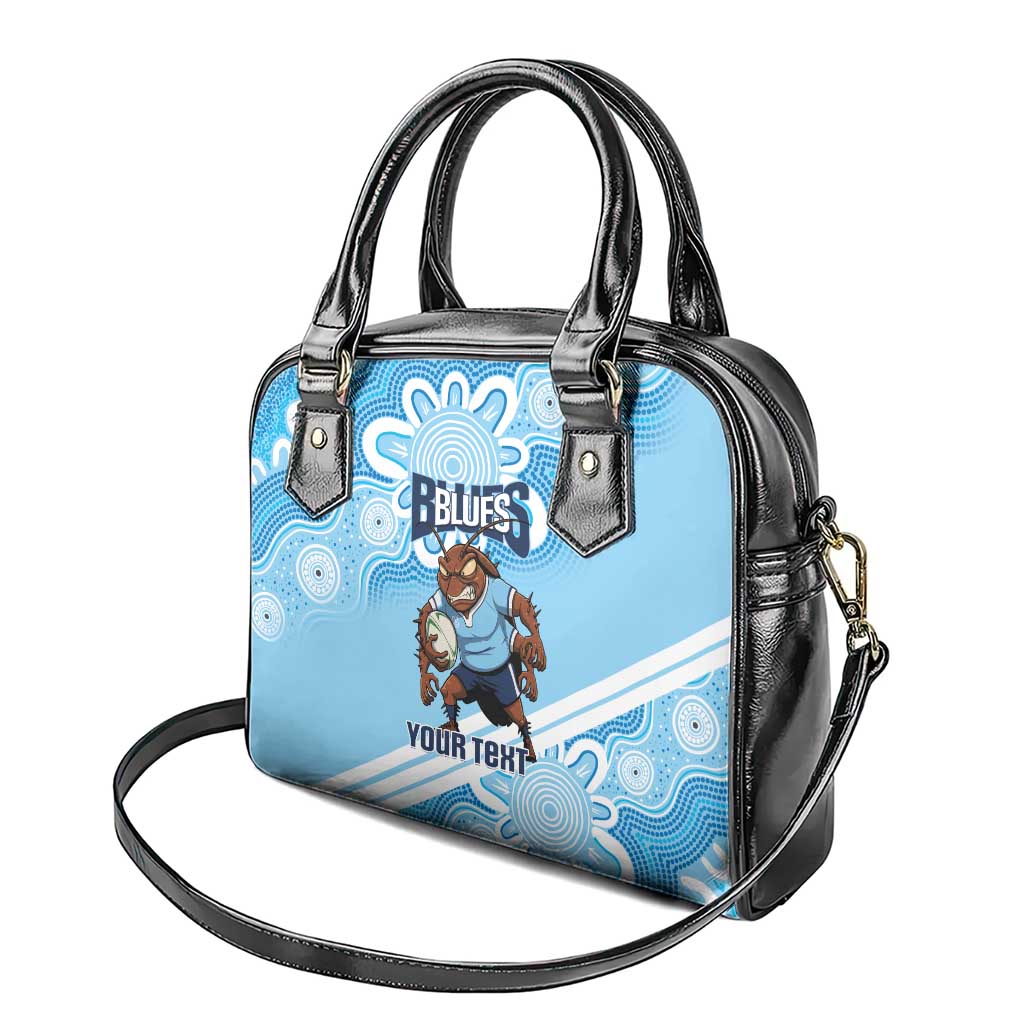 NSW Blues Rugby Custom Shoulder Handbag Go Cockroaches Aboriginal Art