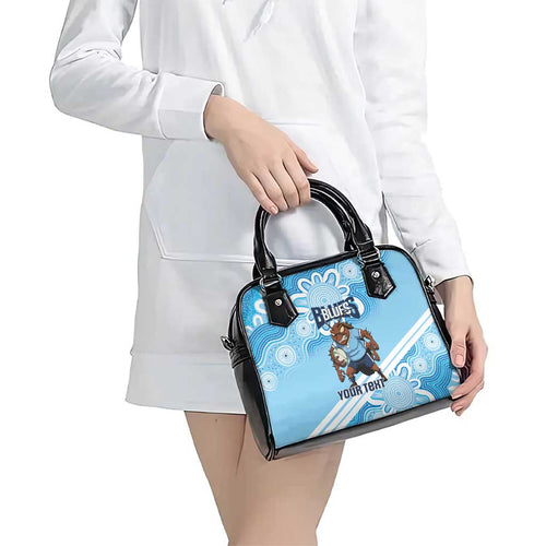 NSW Blues Rugby Custom Shoulder Handbag Go Cockroaches Aboriginal Art
