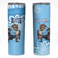 NSW Blues Rugby Custom Skinny Tumbler Go Cockroaches Aboriginal Art