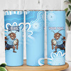 NSW Blues Rugby Custom Skinny Tumbler Go Cockroaches Aboriginal Art
