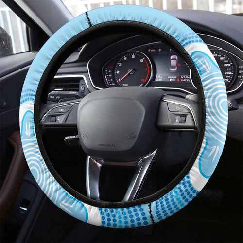 NSW Blues Rugby Steering Wheel Cover Go Cockroaches Aboriginal Art