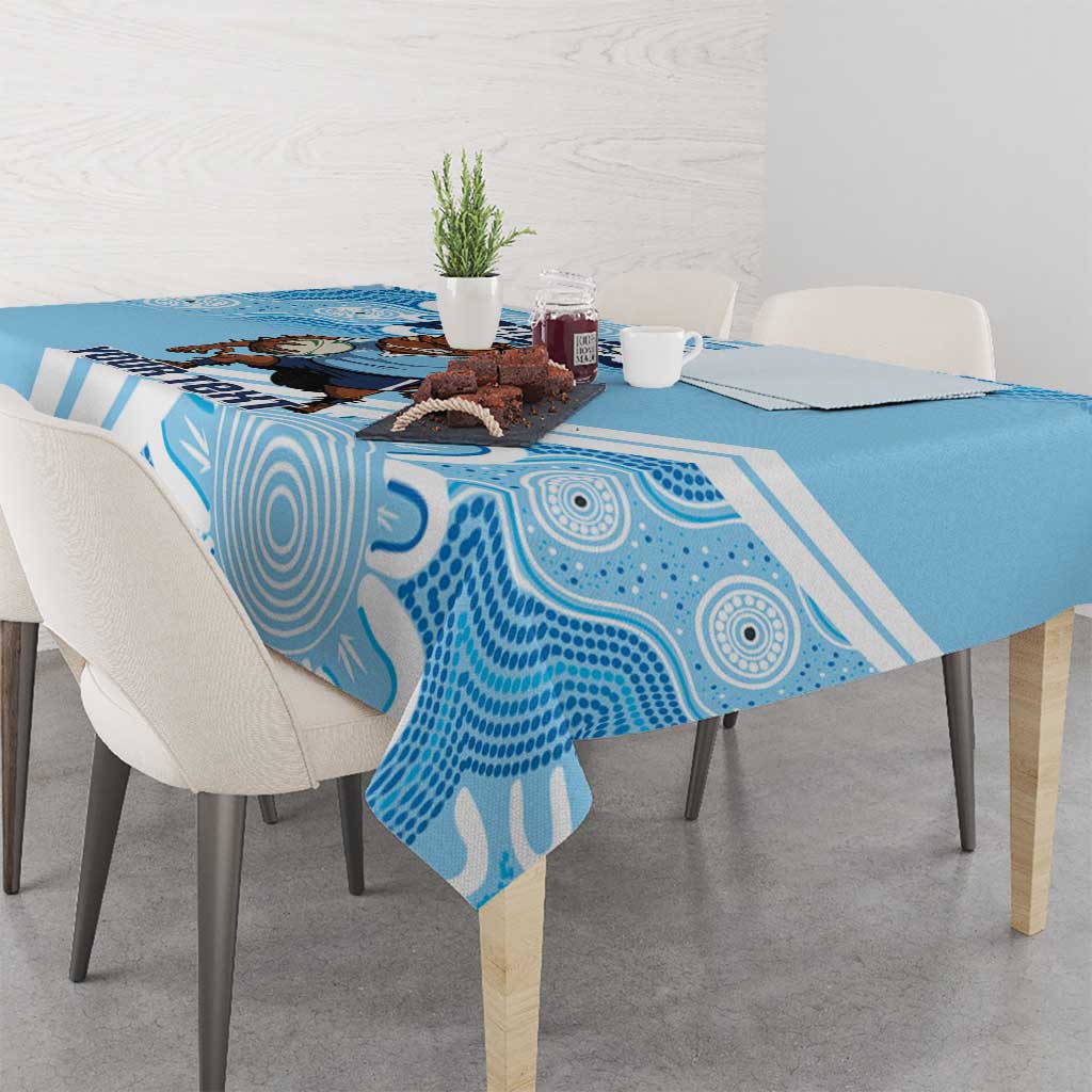 NSW Blues Rugby Custom Tablecloth Go Cockroaches Aboriginal Art