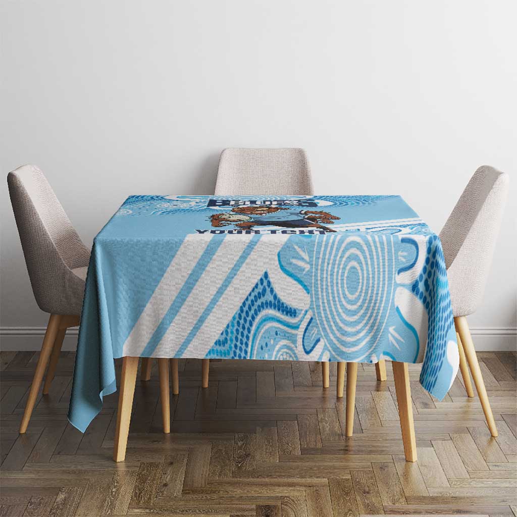 NSW Blues Rugby Custom Tablecloth Go Cockroaches Aboriginal Art