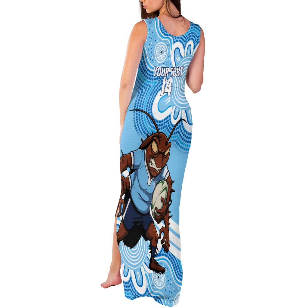 NSW Blues Rugby Custom Tank Maxi Dress Go Cockroaches Aboriginal Art