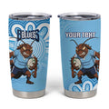 NSW Blues Rugby Custom Tumbler Cup Go Cockroaches Aboriginal Art