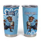 NSW Blues Rugby Custom Tumbler Cup Go Cockroaches Aboriginal Art