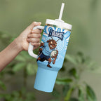 NSW Blues Rugby Custom Tumbler With Handle Go Cockroaches Aboriginal Art