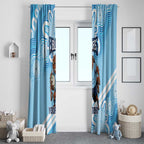 NSW Blues Rugby Custom Window Curtain Go Cockroaches Aboriginal Art