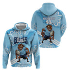 NSW Blues Rugby Custom Zip Hoodie Go Cockroaches Aboriginal Art