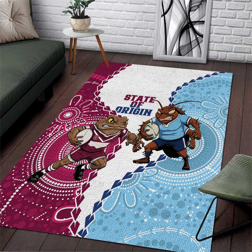 QLD Maroons and NSW Blues 2025 Area Rug Come On Together